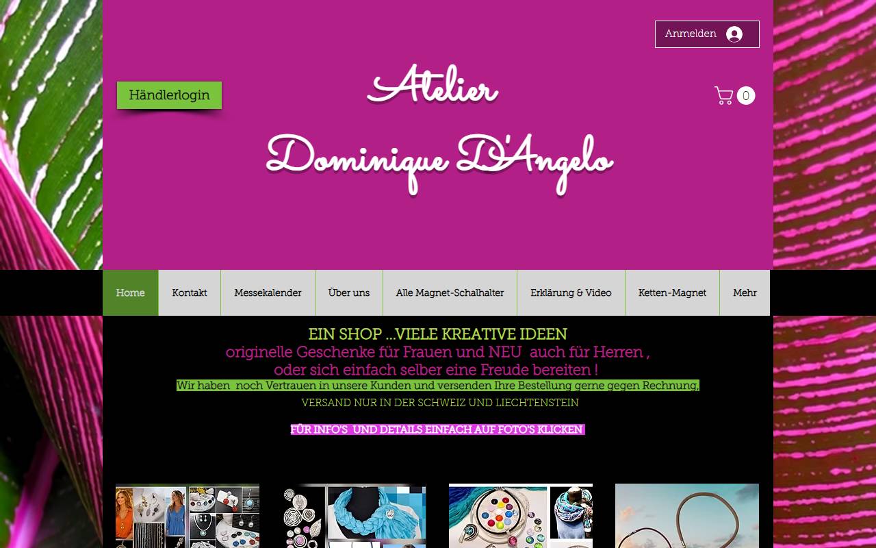 Anteprima del sito: Atelier Dominique D'Angelo