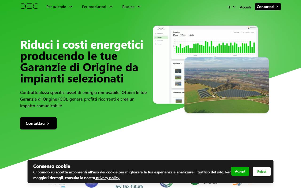 Anteprima del sito: DEC Energy SA