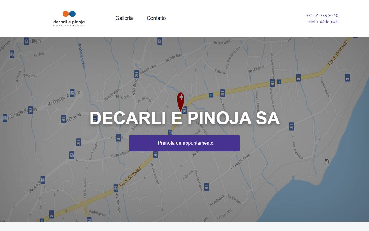 Anteprima del sito: Decarli Impianti SA