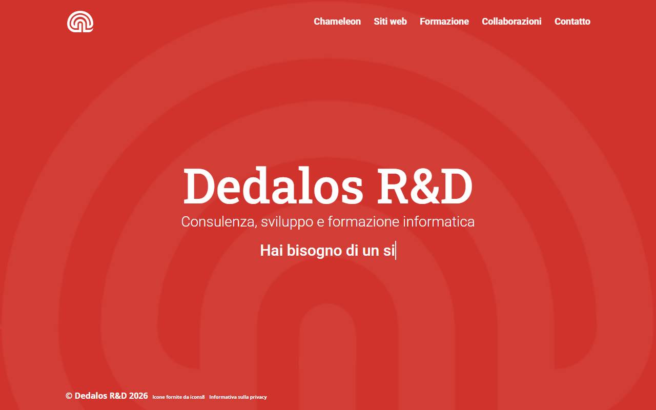 Anteprima del sito: Dedalos R&D