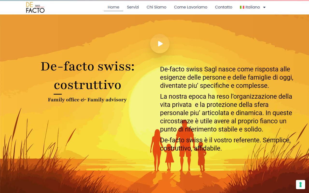 Anteprima del sito: De-Facto Swiss Sagl