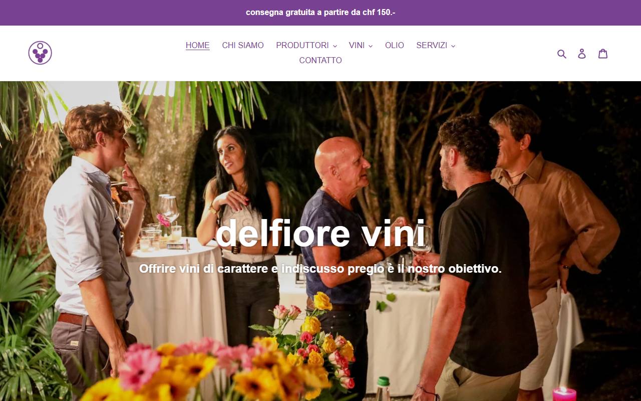 Anteprima del sito: delfiore vini di Del Fiore Andrea