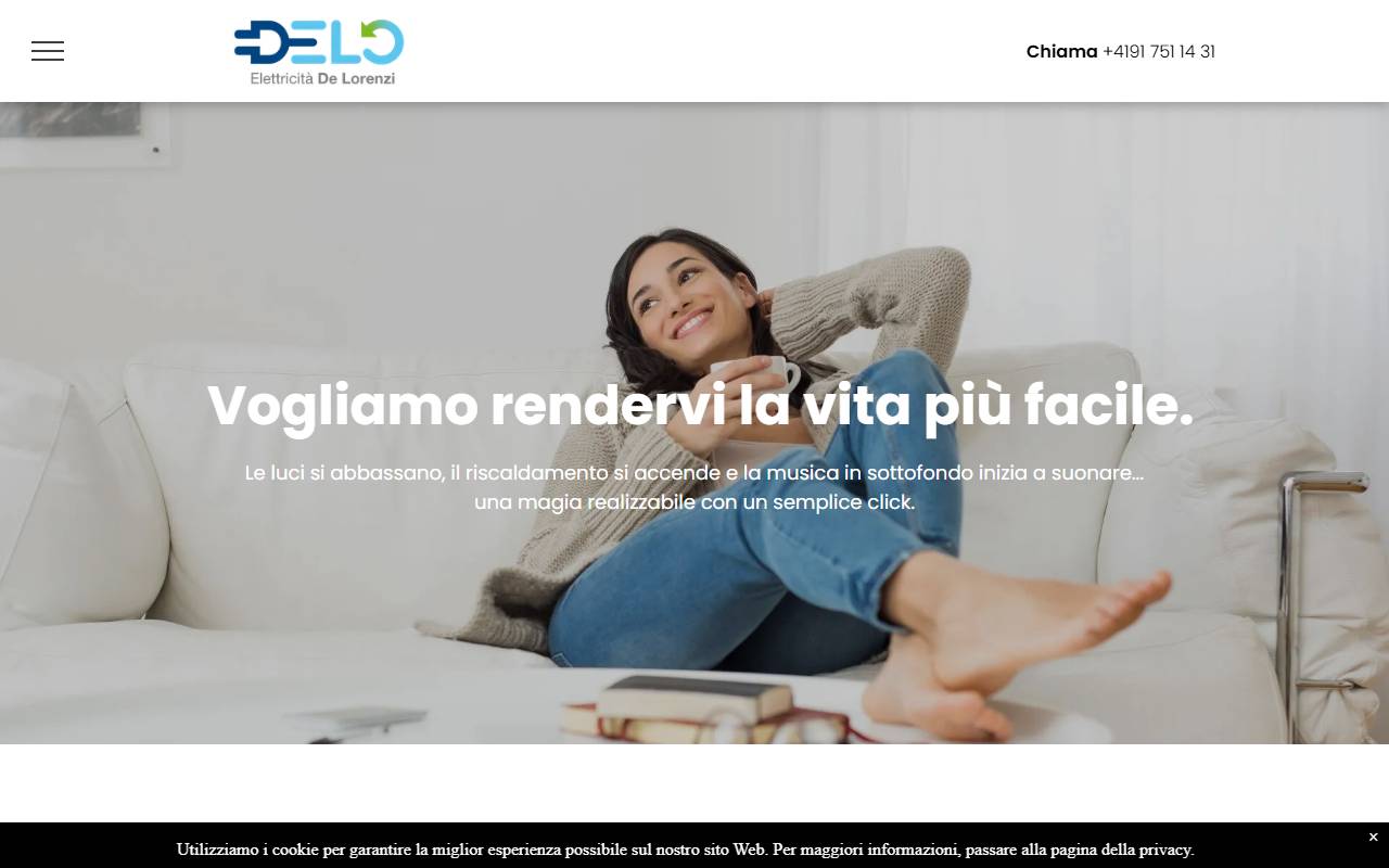 Anteprima del sito: Elettricità De Lorenzi titolare Giorgio De Lorenzi