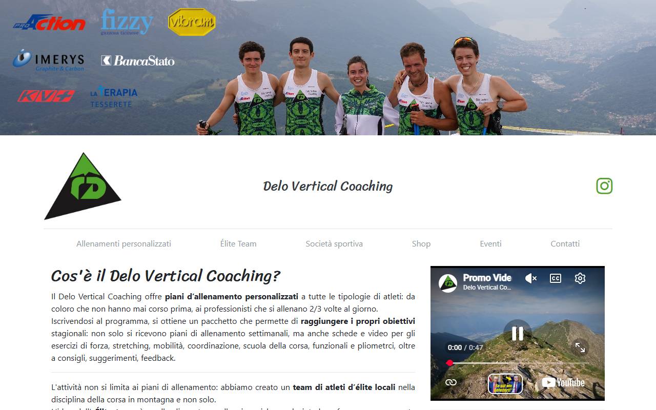 Anteprima del sito: Delo Running Coaching Sagl