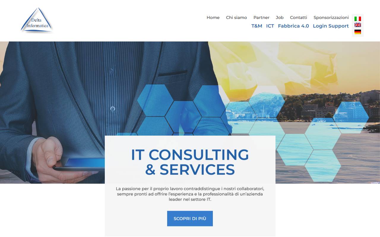 Anteprima del sito: Delta Informatica SA