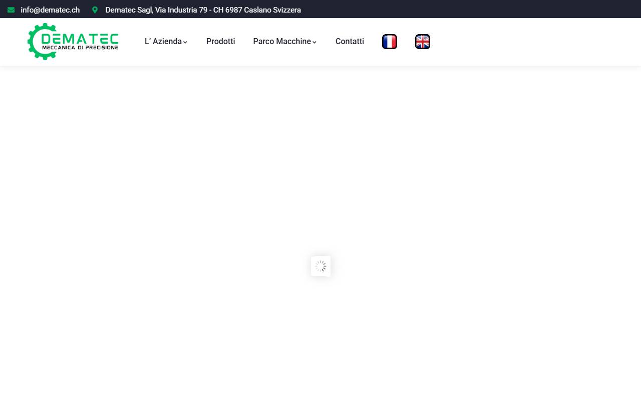 Anteprima del sito: Dematec Sagl