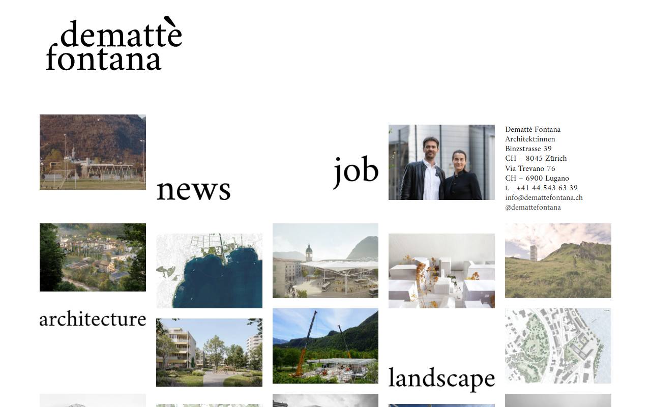 Anteprima del sito: Enrico Dematté Elena Fontana Architekten Sagl succursale Lugano