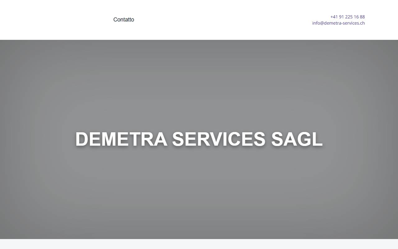 Anteprima del sito: Demetra Services Sagl