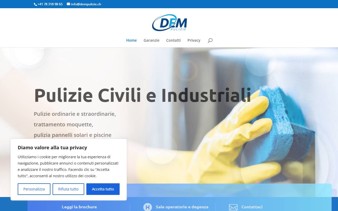 Anteprima del sito: Dem Pulizie Sagl