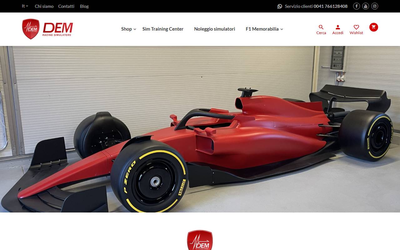 Anteprima del sito: DEM Racing Simulators di Emanuele Salvi