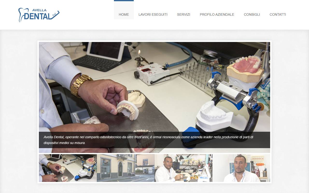 Anteprima del sito: Avella Dental Sagl
