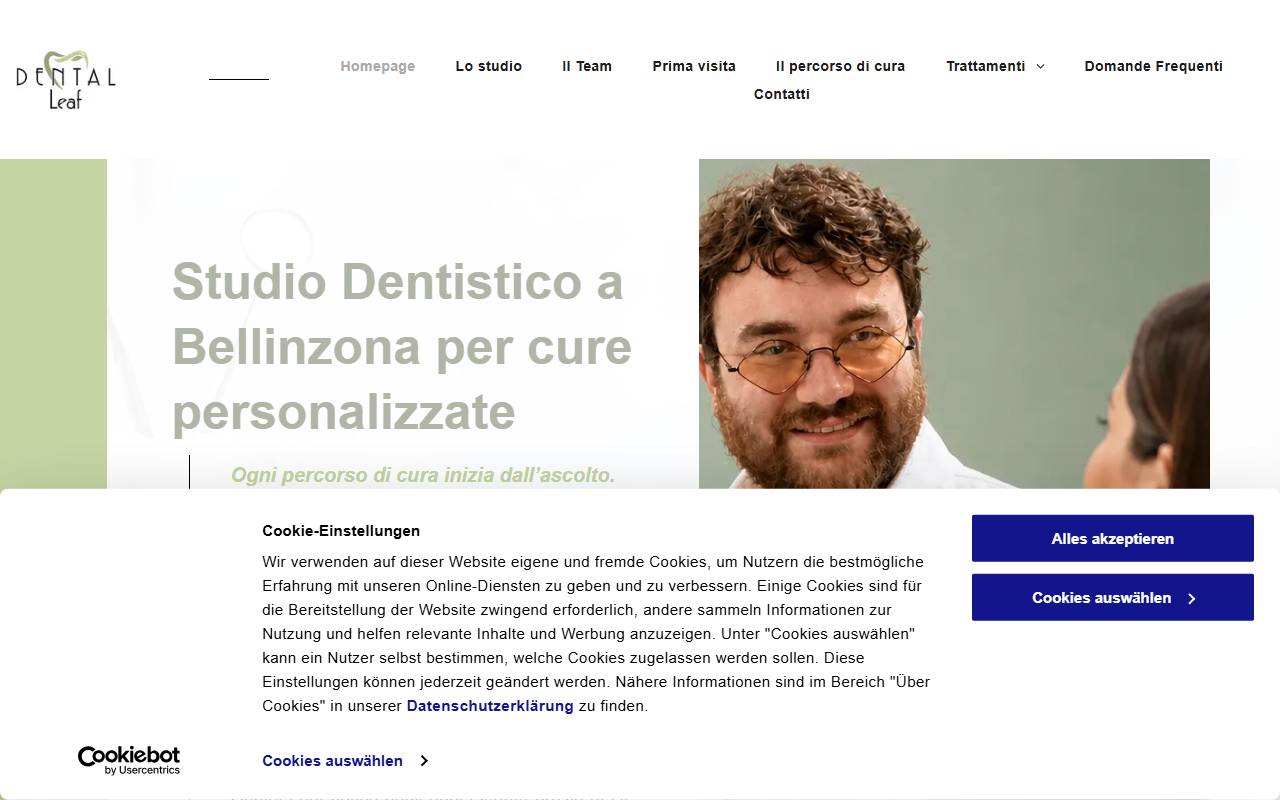 Anteprima del sito: Dental Leaf Sagl