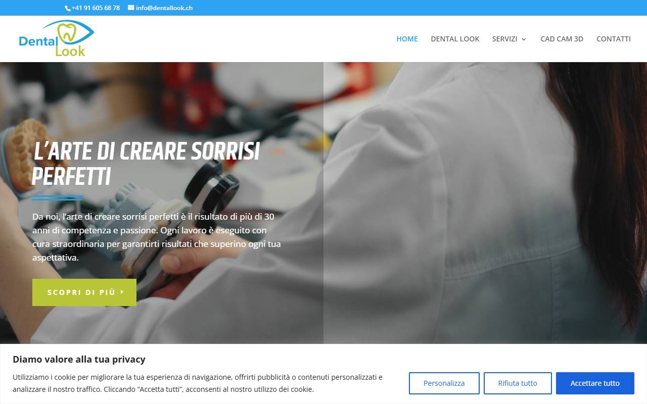 Anteprima del sito: DentalLook Sagl