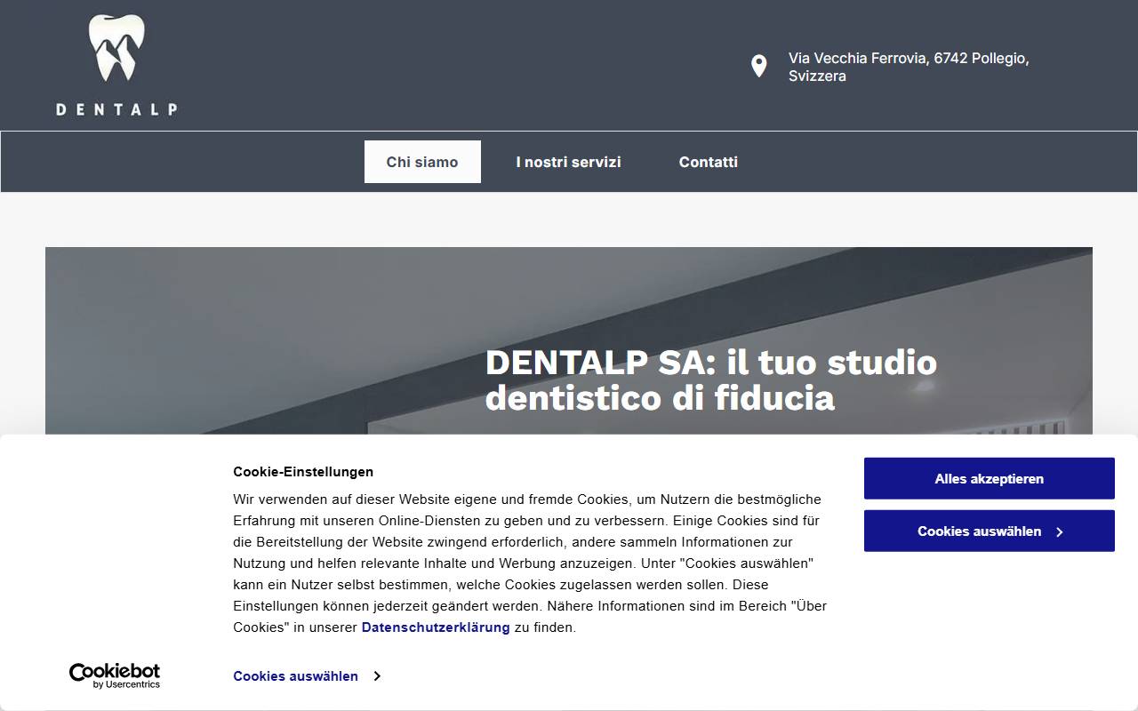Anteprima del sito: Dentalp SA
