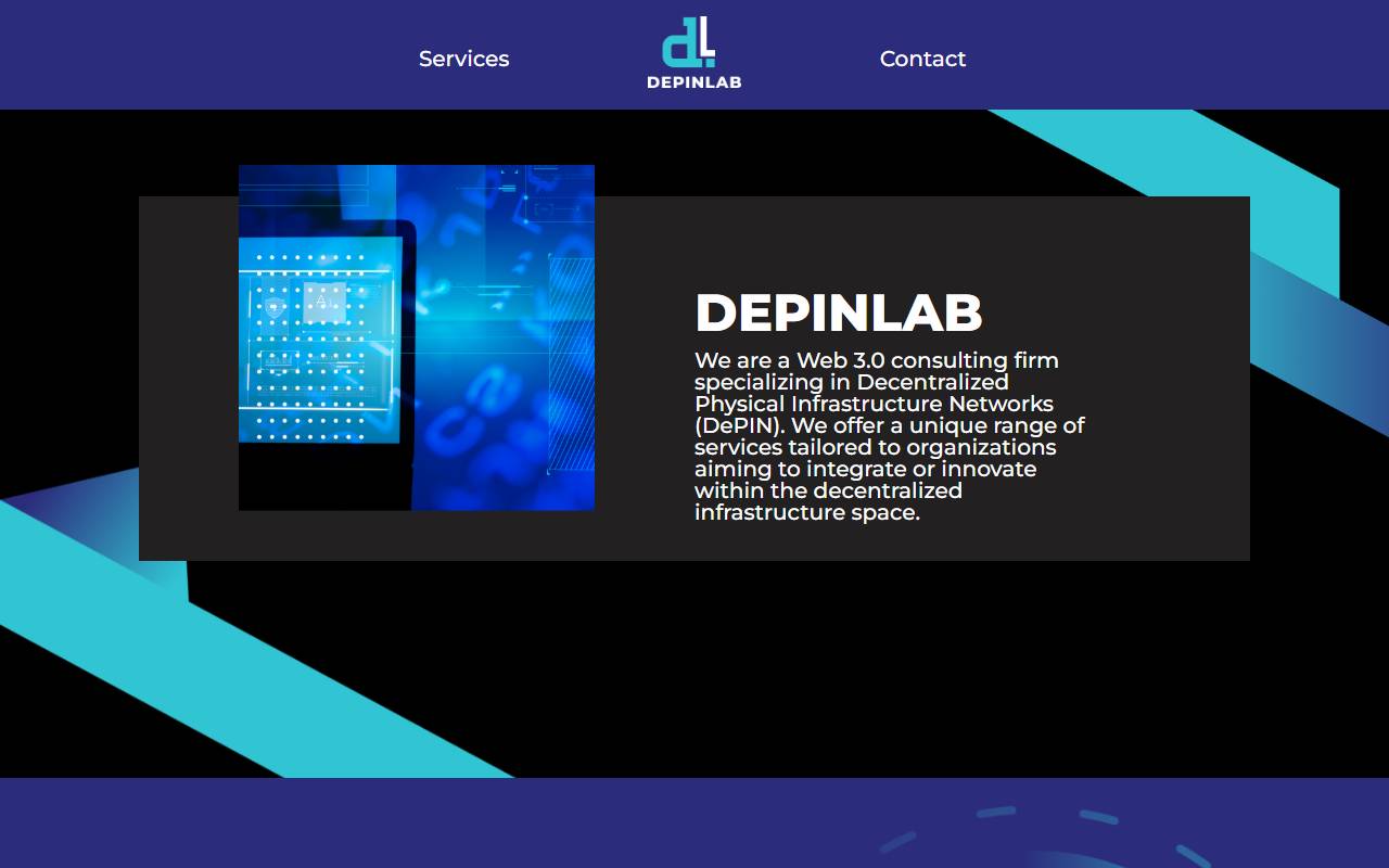 Anteprima del sito: DEPIN LAB Sagl