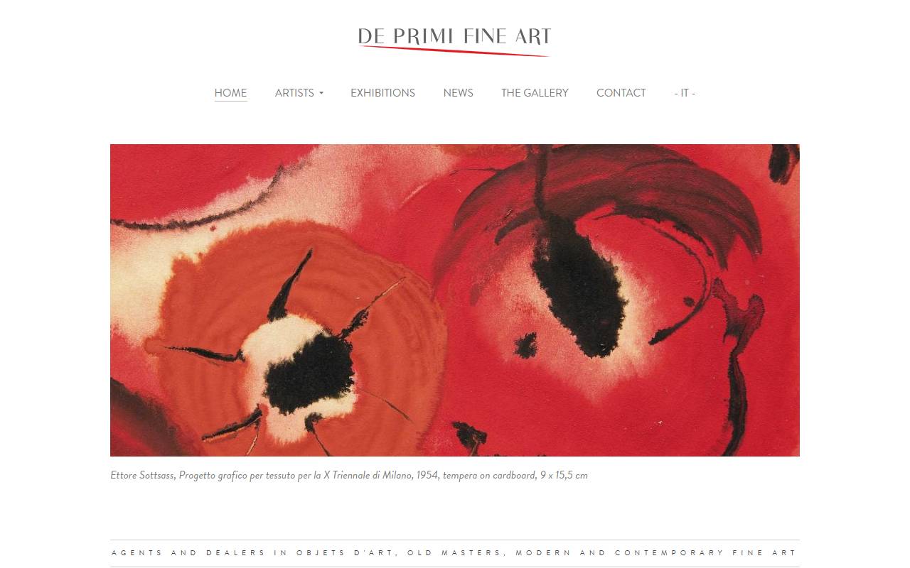 Anteprima del sito: De Primi Fine Art SA