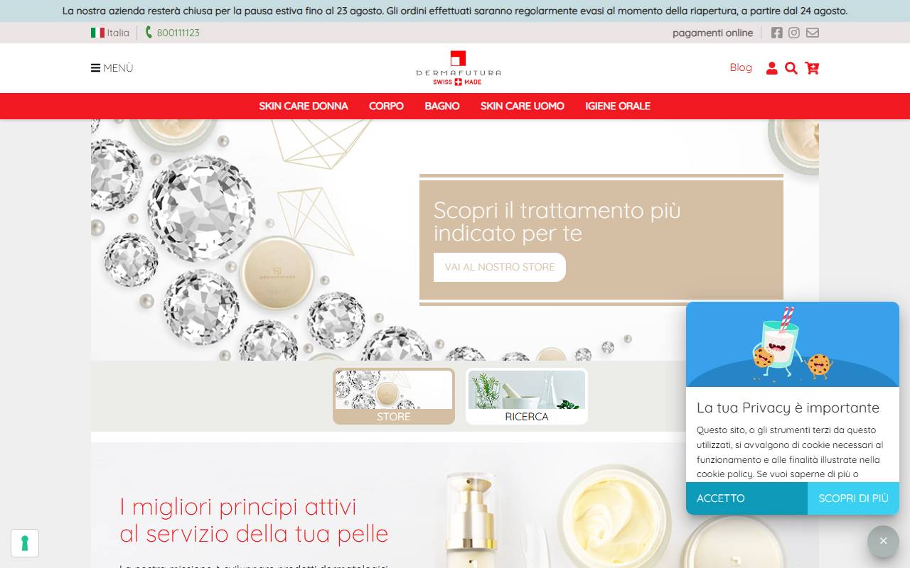 Anteprima del sito: DERMAFUTURA SA