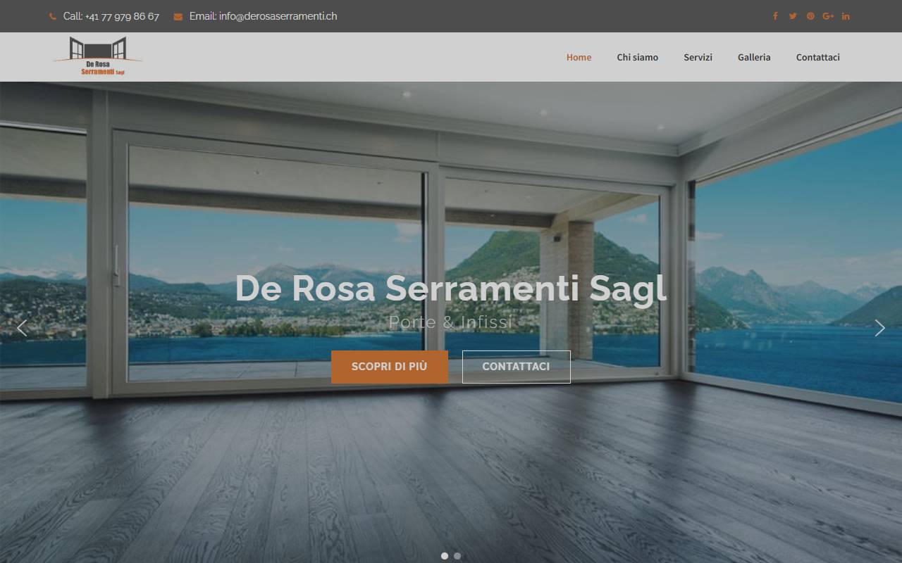 Anteprima del sito: DE ROSA Serramenti Sagl