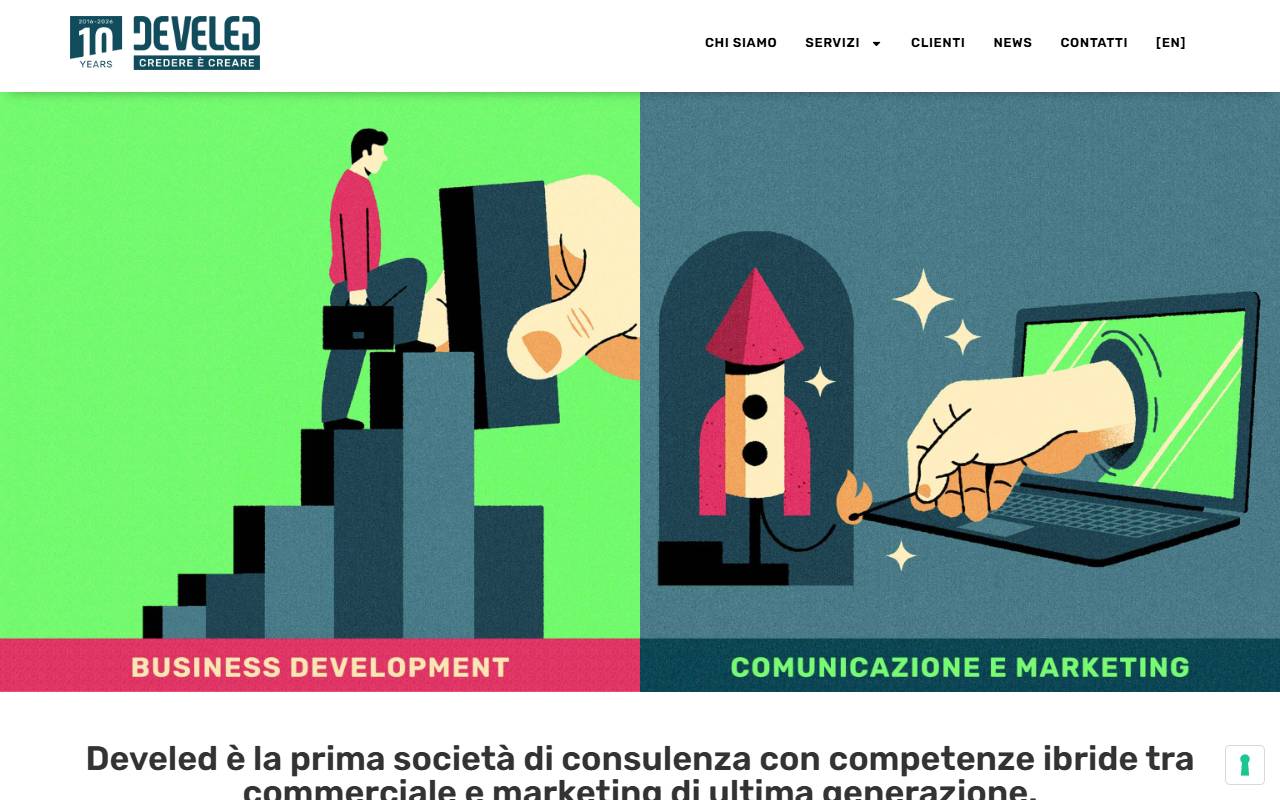 Anteprima del sito: DEVELED Sagl