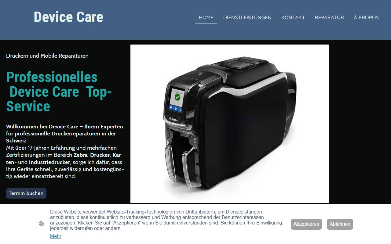 Anteprima del sito: Device&Care Sagl