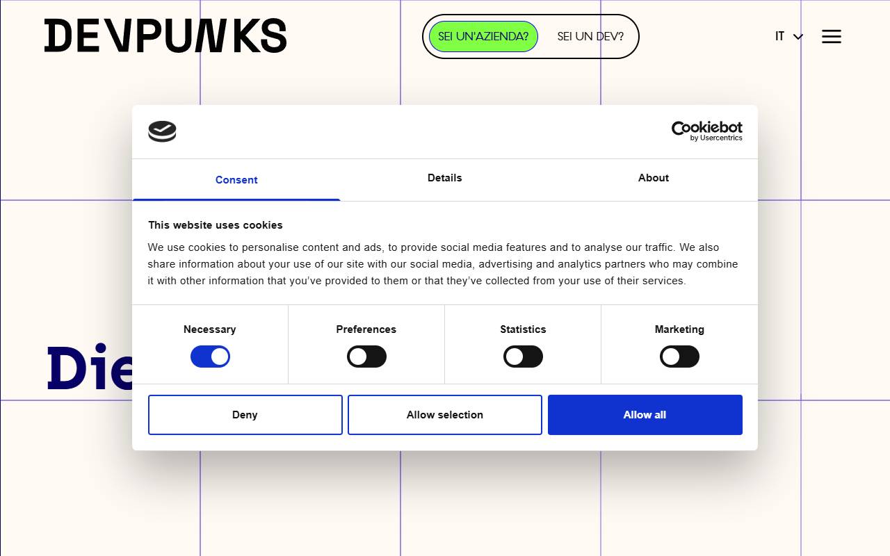 Anteprima del sito: DEVPUNKS Sagl