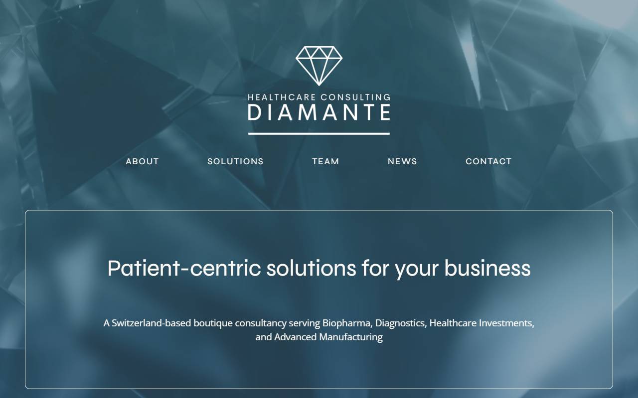 Anteprima del sito: Diamante Healthcare Consulting Sagl