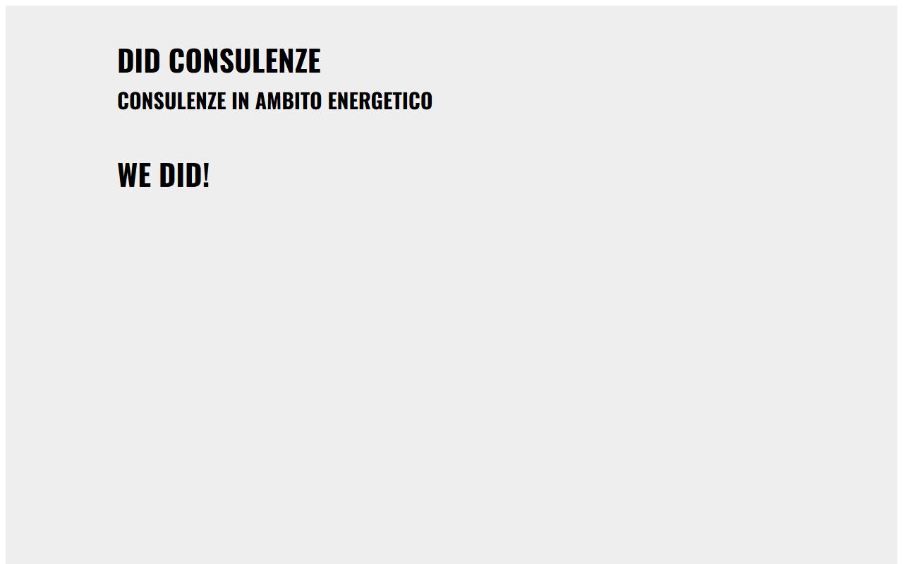 Anteprima del sito: DID Consulenze Sagl