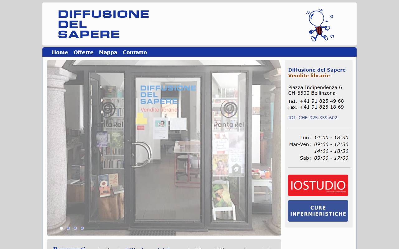 Anteprima del sito: Diffusione del Sapere di Luigi Longhena