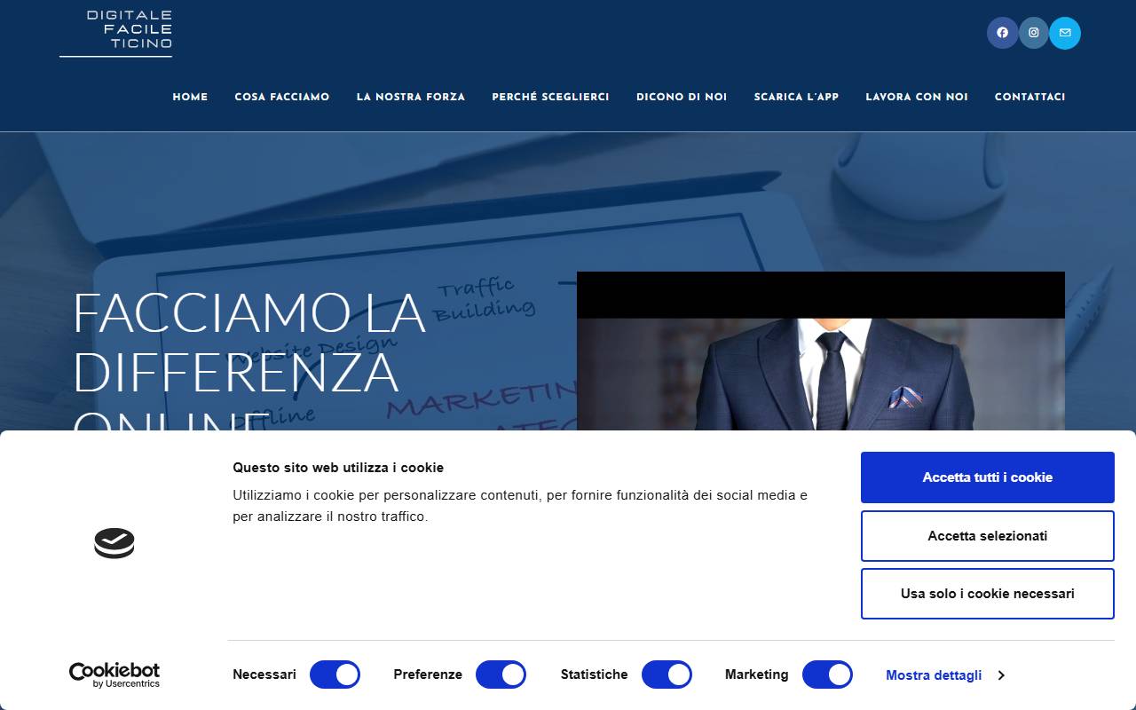 Anteprima del sito: Digitale Facile Ticino di Nicola Salvini