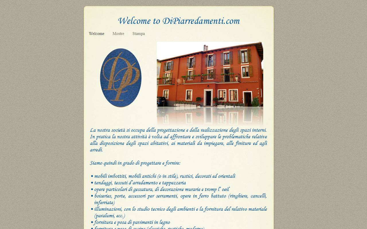 Anteprima del sito: DiPi Arredamenti Sagl