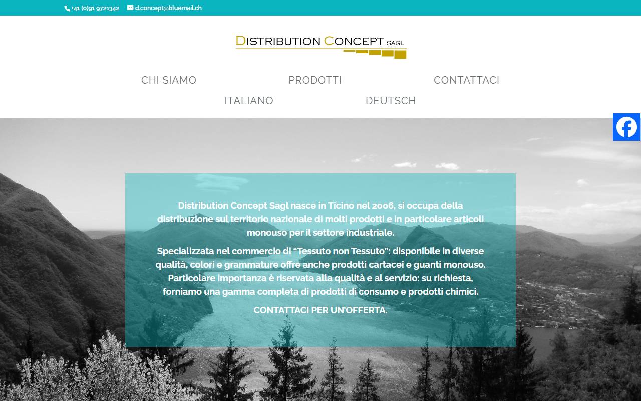 Anteprima del sito: DISTRIBUTION CONCEPT SAGL