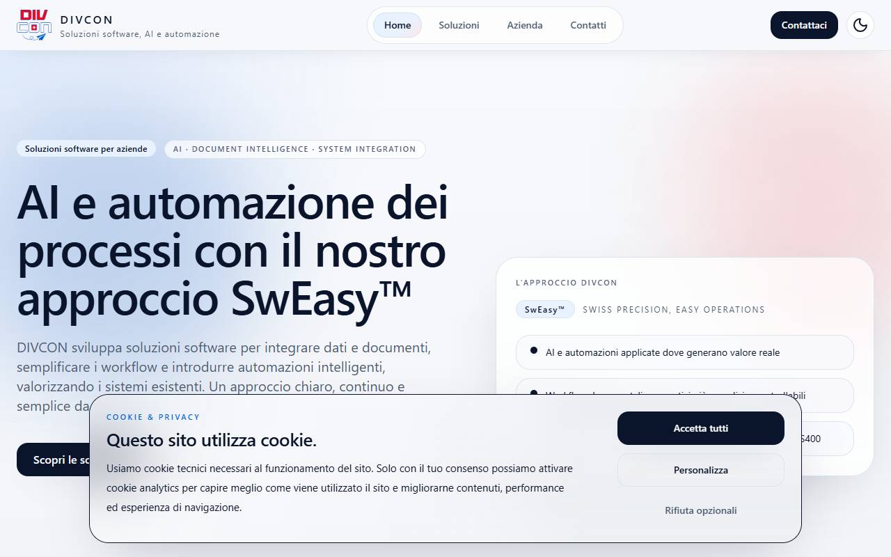 Anteprima del sito: DIVCON SA