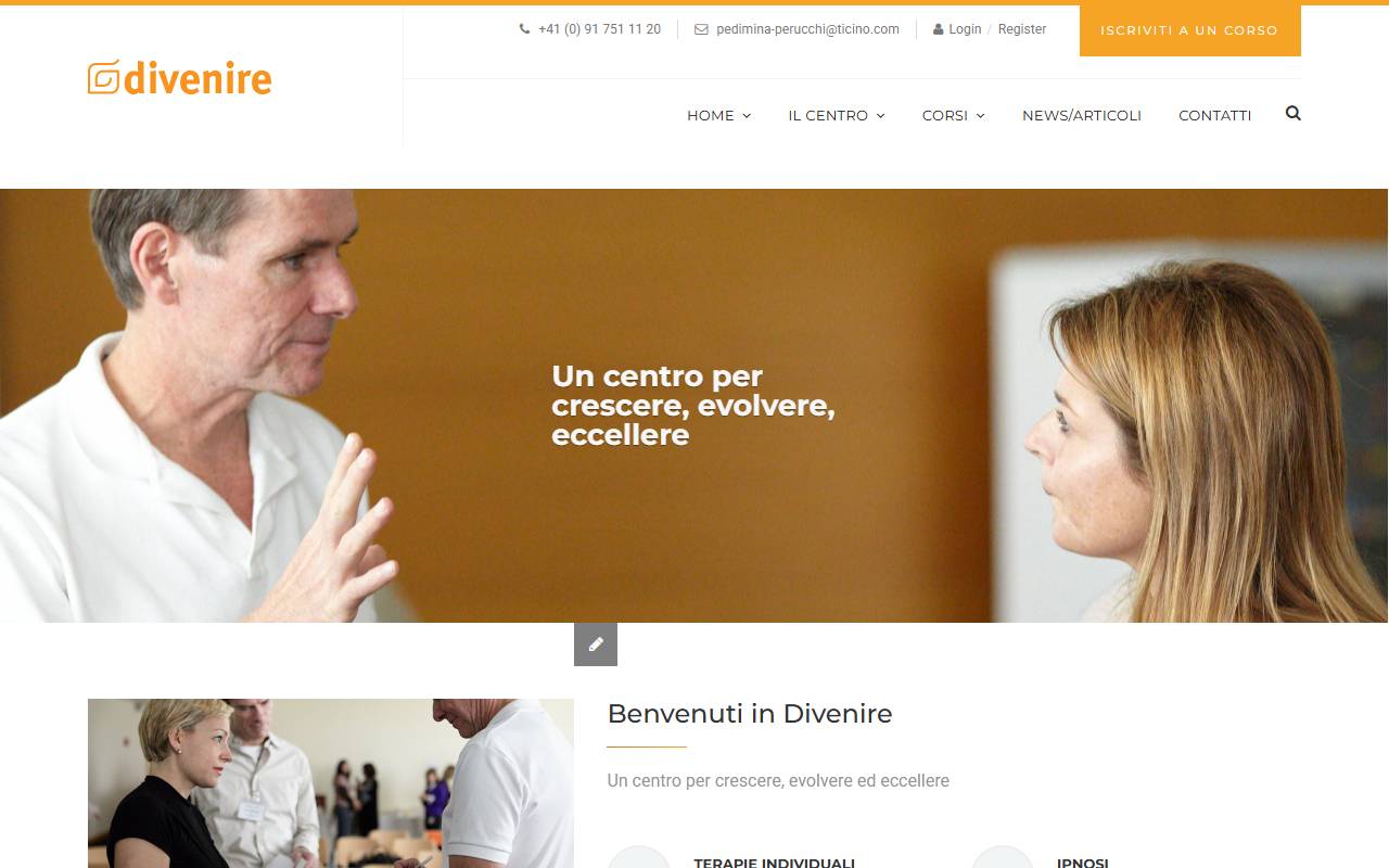 Anteprima del sito: MARINA PEDIMINA DIVENIRE.CH