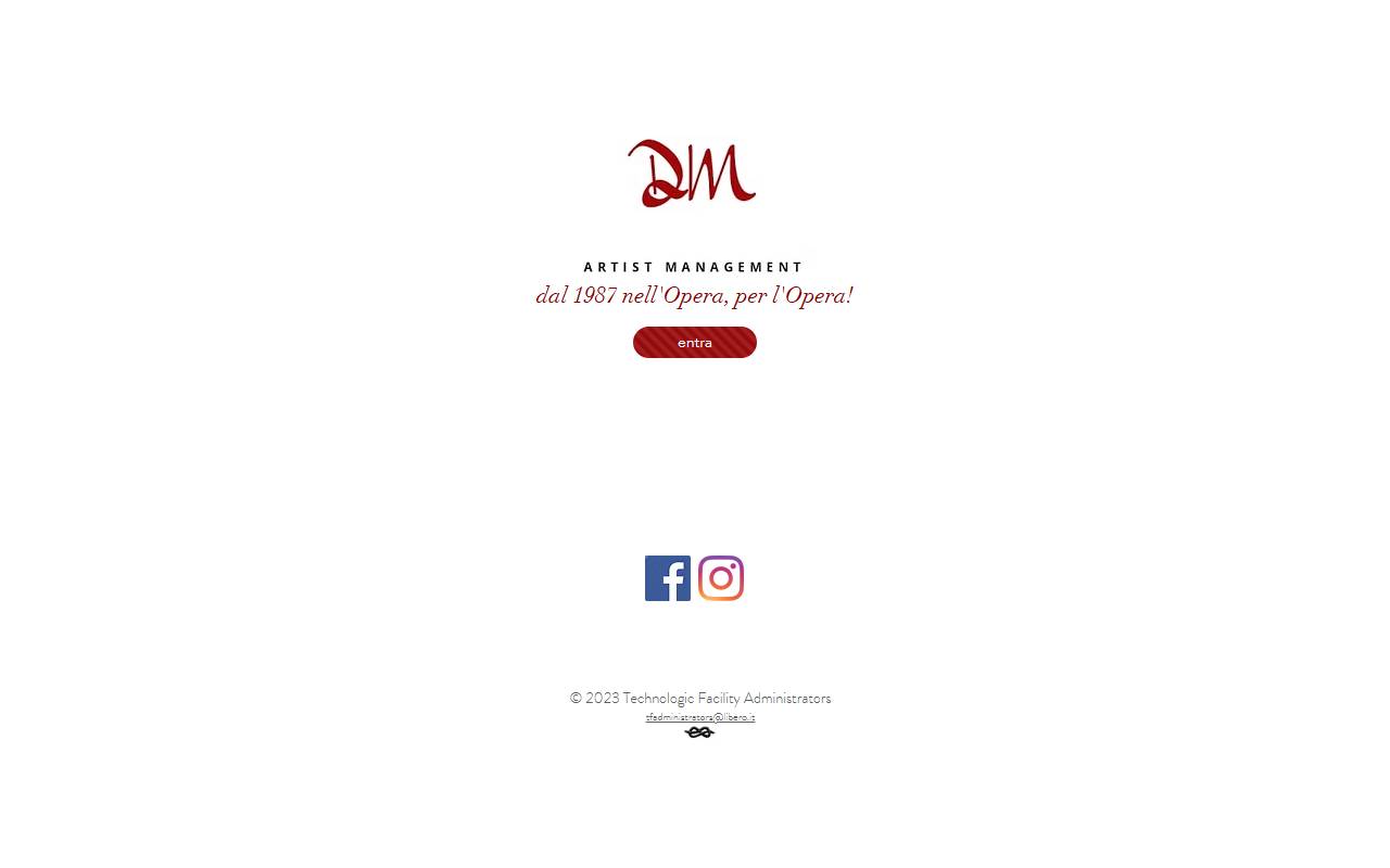 Anteprima del sito: DM Artist Management SA