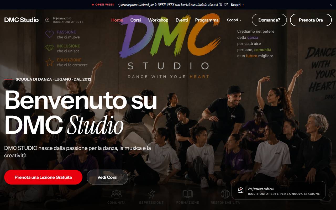 Anteprima del sito: Associazione DMC Studio