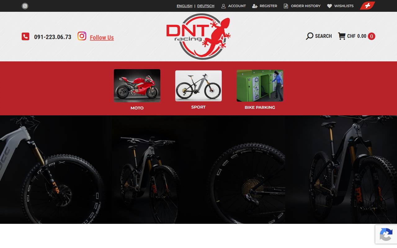 Anteprima del sito: DNT Racing Sagl