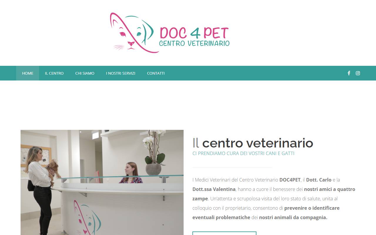 Anteprima del sito: Centro Veterinario Doc4Pet Sagl