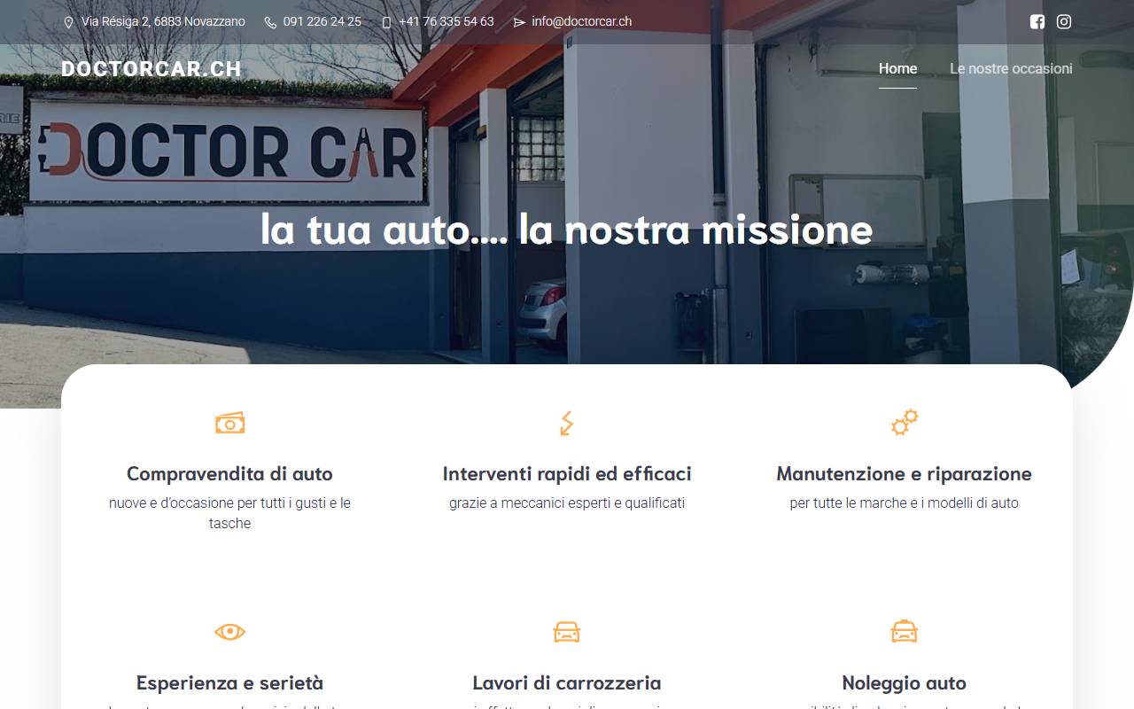 Anteprima del sito: Doctor Car Sagl