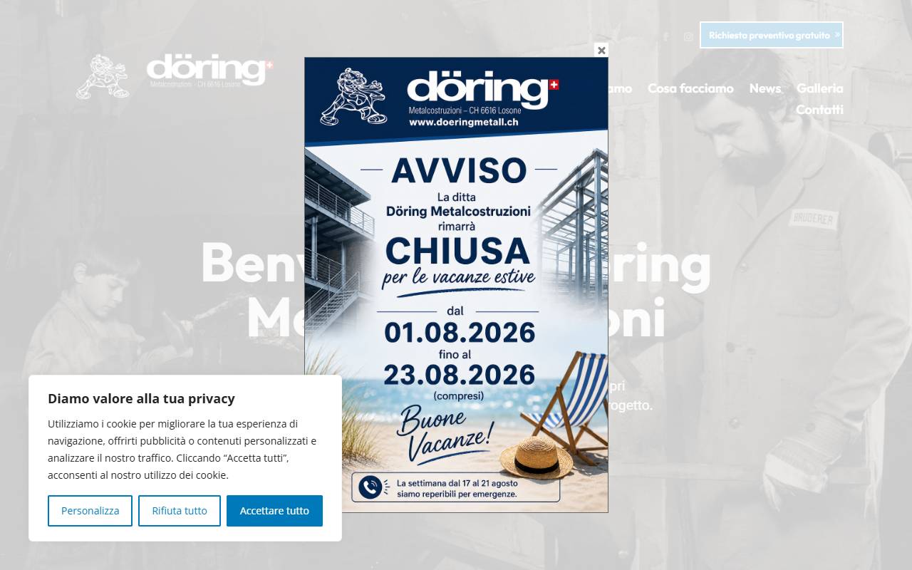 Anteprima del sito: DÖRIG METALCOSTRUZIONI