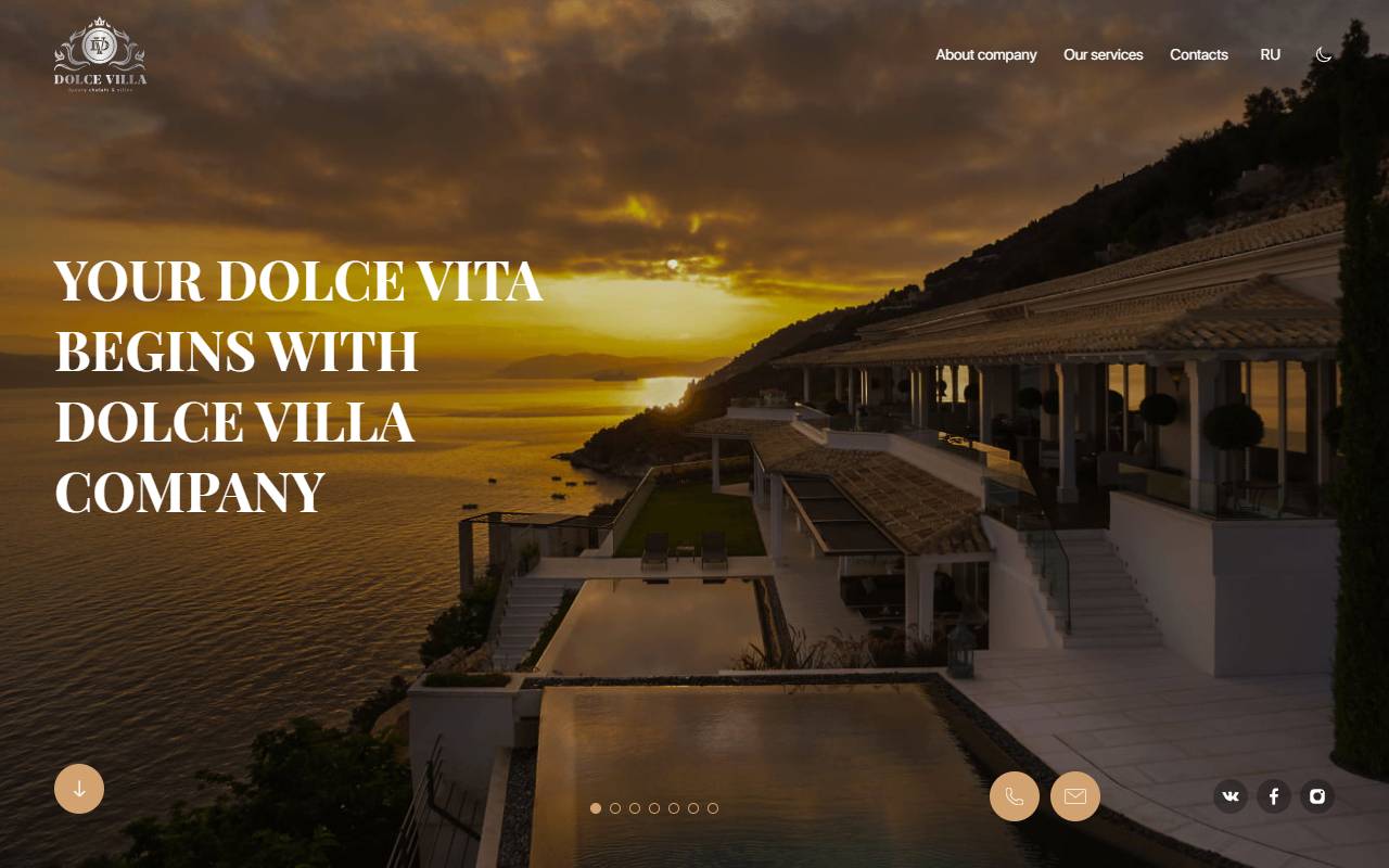 Anteprima del sito: Dolce Villa Sagl