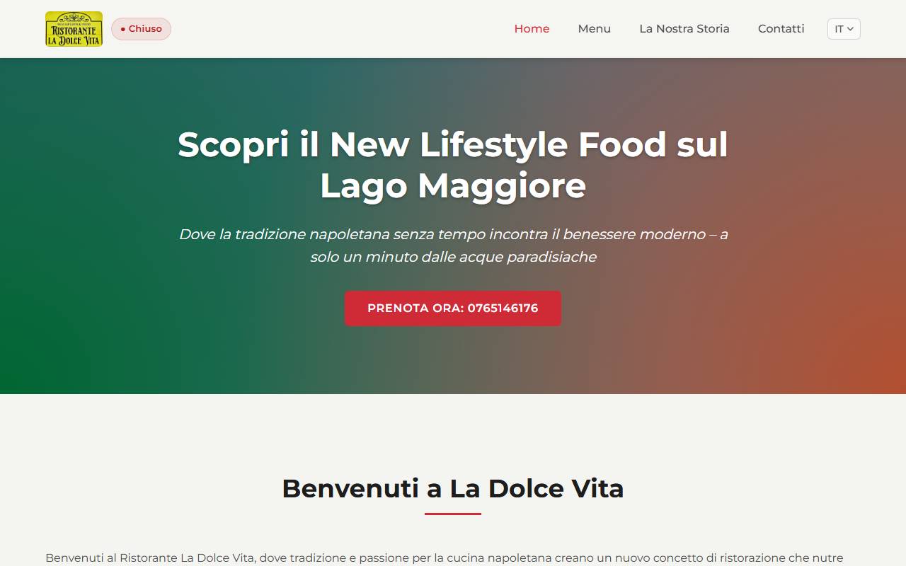 Anteprima del sito: Ristorante la Dolce Vita di Stasiuk
