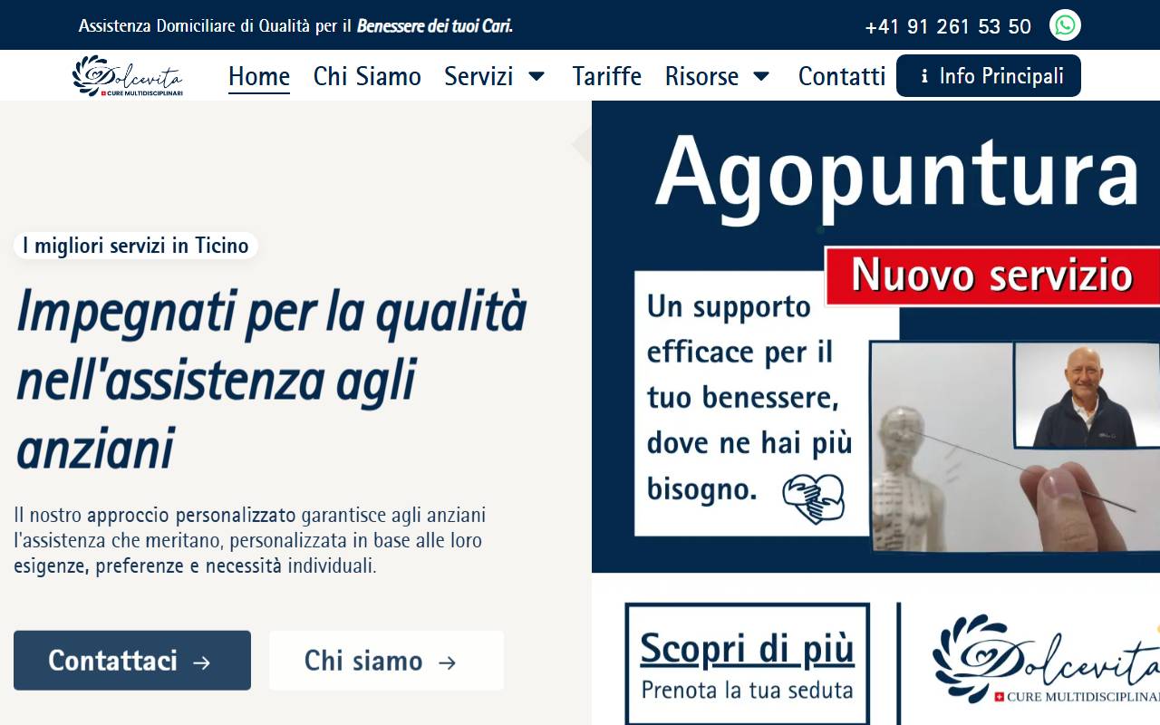 Anteprima del sito: Dolcevita Cure Multidisciplinari Sagl