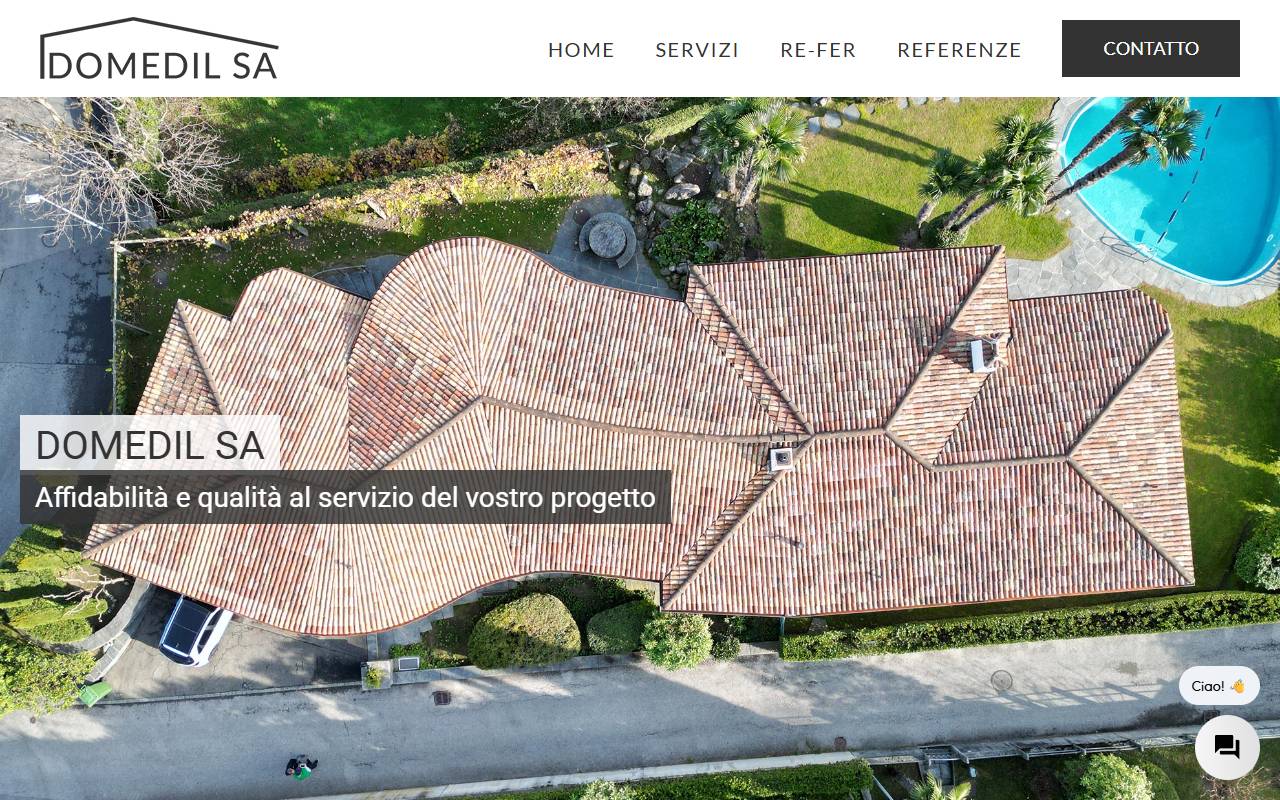 Anteprima del sito: Domedil SA