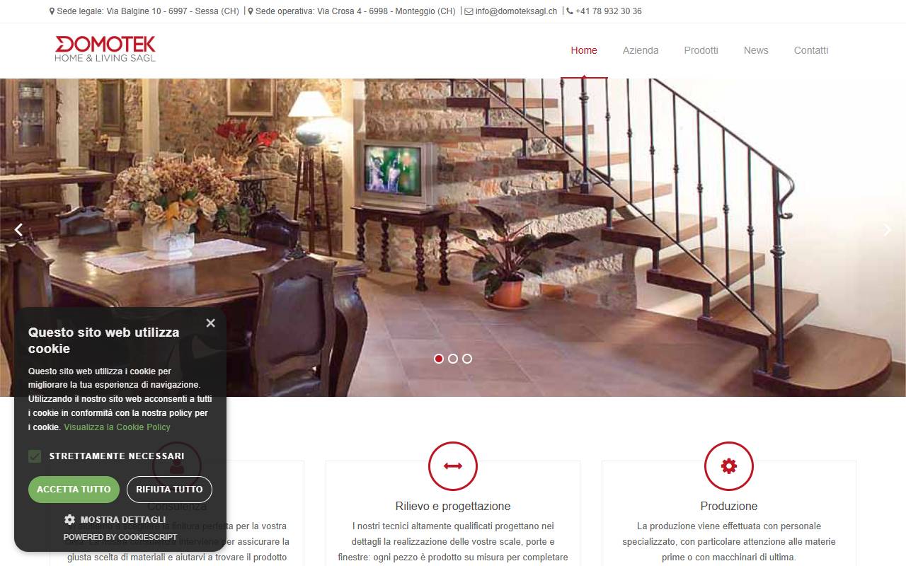 Anteprima del sito: Domotek Home & Living Sagl