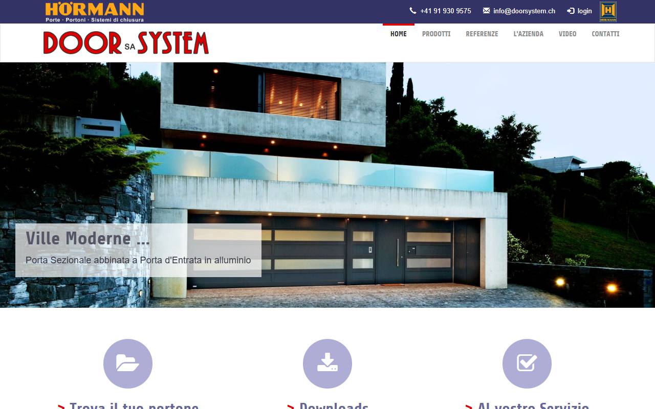 Anteprima del sito: Door System SA