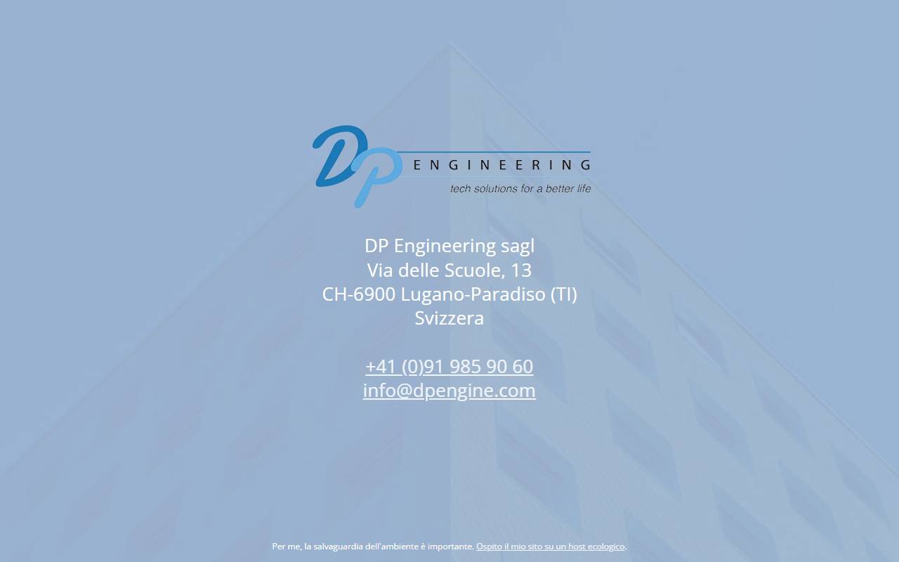 Anteprima del sito: DP Engineering Sagl
