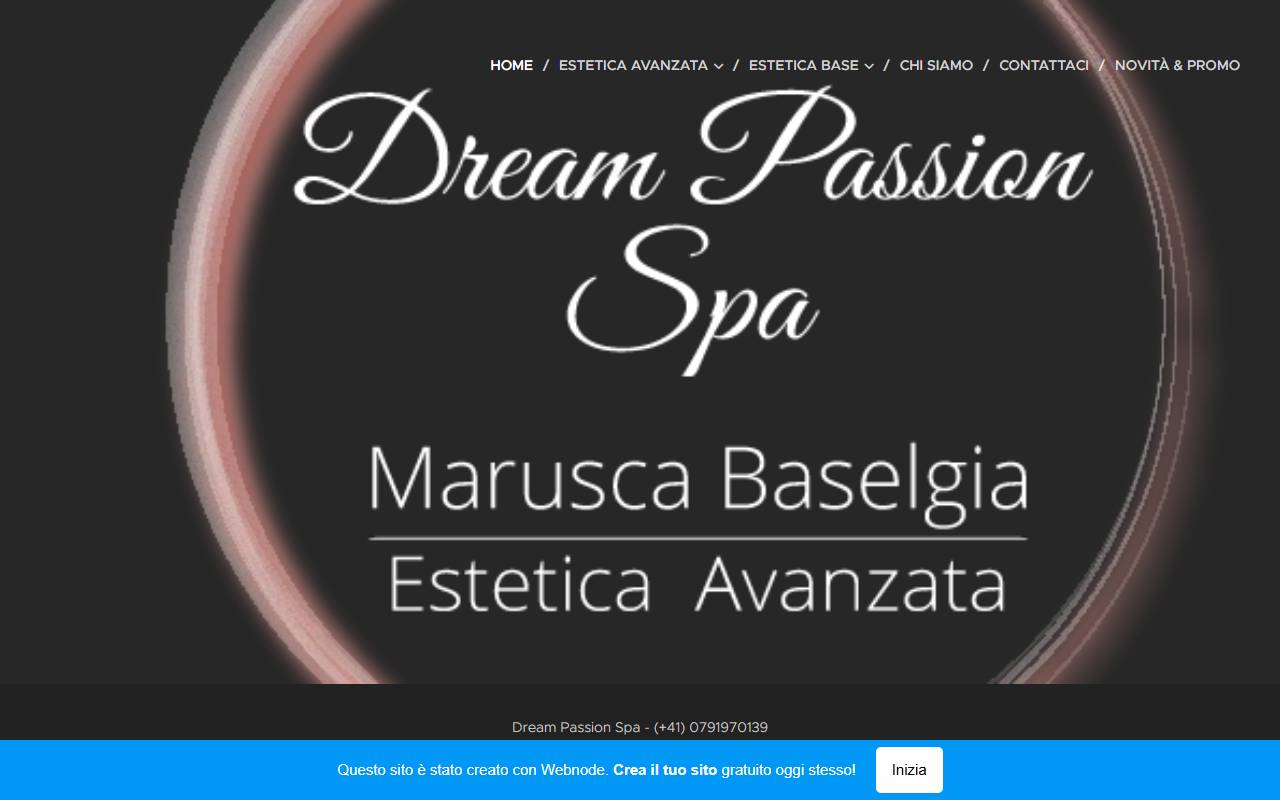 Anteprima del sito: Dream Passion Spa di Marusca Baselgia