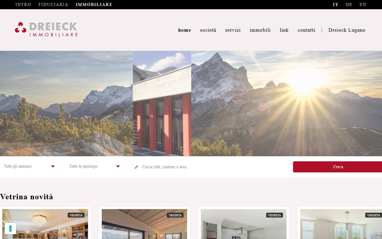 Anteprima del sito: Dreieck Immobiliare SA