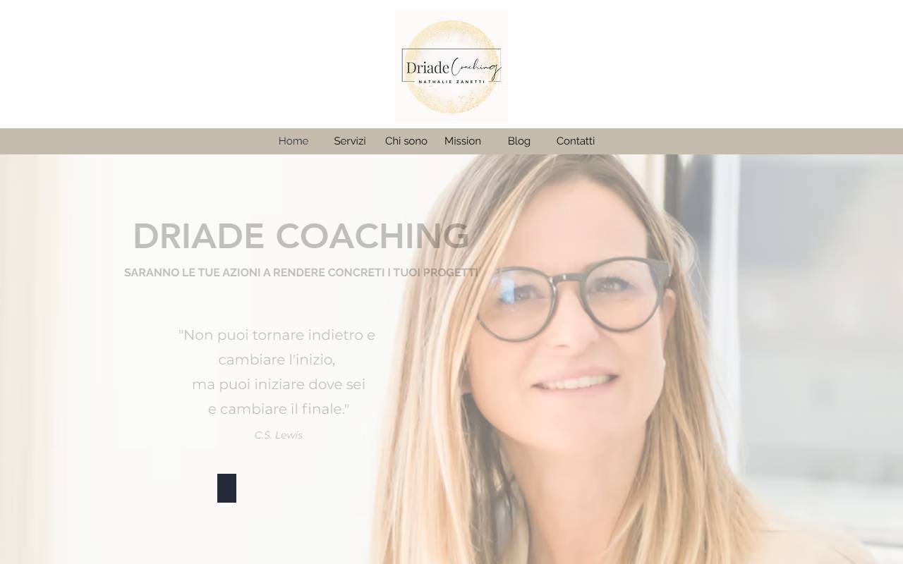 Anteprima del sito: Driade Coaching di Nathalie Zanetti