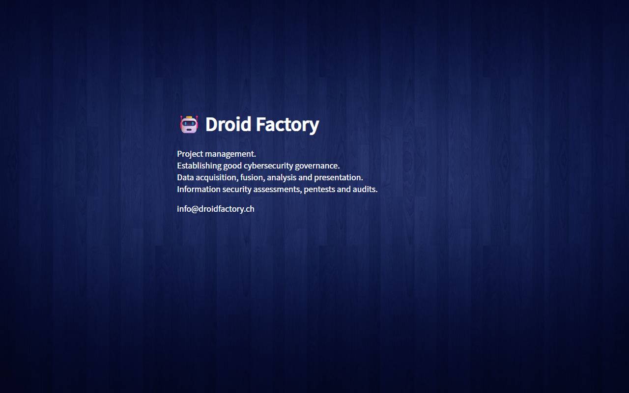 Anteprima del sito: Droid Factory Sagl
